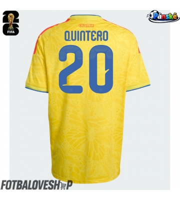 Kolumbie Juan Fernando Quintero #20 Domácí Dres MS 2026 Krátký Rukáv