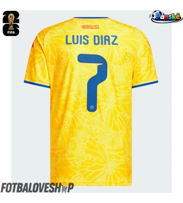 Kolumbie Luis Diaz #7 Domácí Dres MS 2026 Krátký Rukáv