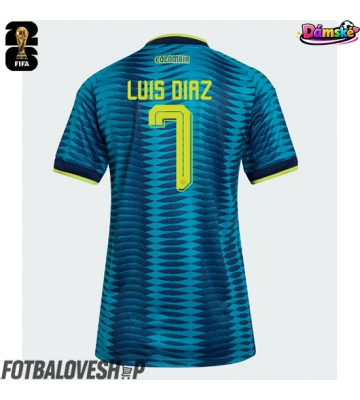 Kolumbie Luis Diaz #7 Dámské Venkovní Dres MS 2026 Krátký Rukáv