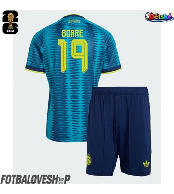 Kolumbie Rafael Santos Borre #19 Dětské Venkovní Dres MS 2026 Krátký Rukáv (+ trenýrky)