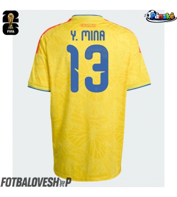 Kolumbie Yerry Mina #13 Domácí Dres MS 2026 Krátký Rukáv