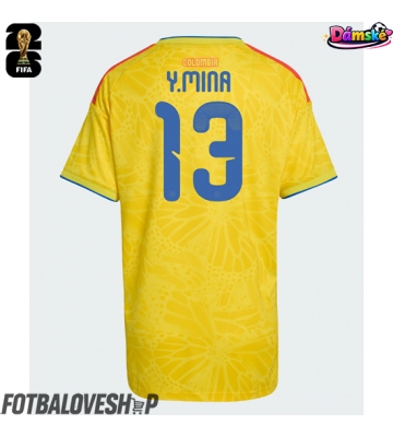 Kolumbie Yerry Mina #13 Dámské Domácí Dres MS 2026 Krátký Rukáv
