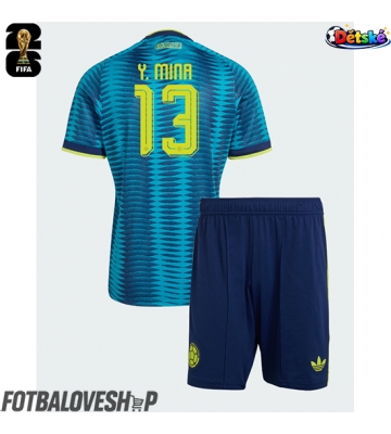 Kolumbie Yerry Mina #13 Dětské Venkovní Dres MS 2026 Krátký Rukáv (+ trenýrky)
