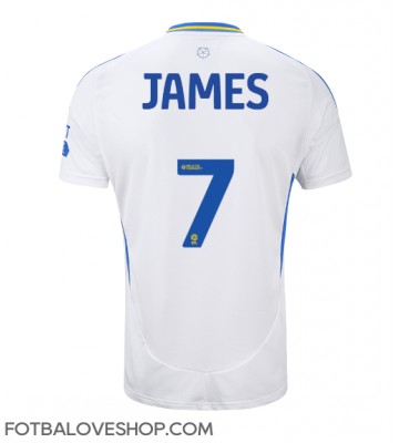 Leeds United Daniel James #7 Domácí Dres 2024-25 Krátký Rukáv