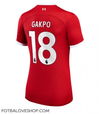 Liverpool Cody Gakpo #18 Dámské Domácí Dres 2023-24 Krátký Rukáv