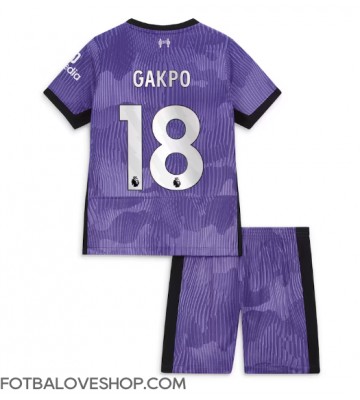 Liverpool Cody Gakpo #18 Dětské Alternativní Dres 2023-24 Krátký Rukáv (+ trenýrky)