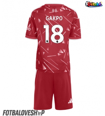 Liverpool Cody Gakpo #18 Dětské Domácí Dres 2026-27 Krátký Rukáv (+ trenýrky)