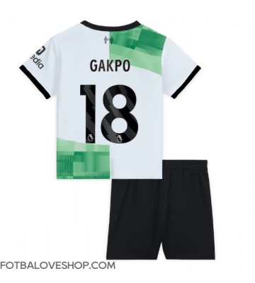 Liverpool Cody Gakpo #18 Dětské Venkovní Dres 2023-24 Krátký Rukáv (+ trenýrky)