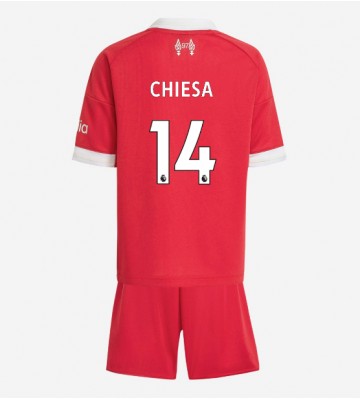 Liverpool Federico Chiesa #14 Dětské Domácí Dres 2025-26 Krátký Rukáv (+ trenýrky)