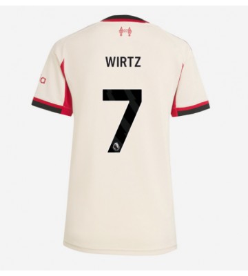 Liverpool Florian Wirtz #7 Dámské Venkovní Dres 2025-26 Krátký Rukáv