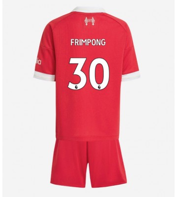 Liverpool Jeremie Frimpong #30 Dětské Domácí Dres 2025-26 Krátký Rukáv (+ trenýrky)