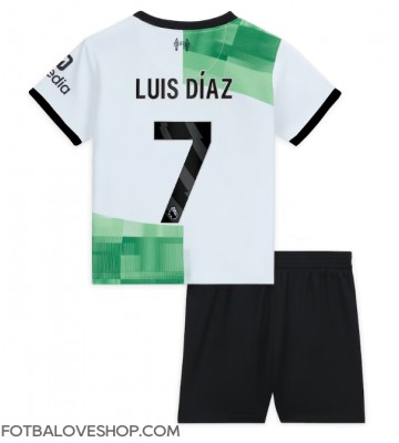 Liverpool Luis Diaz #7 Dětské Venkovní Dres 2023-24 Krátký Rukáv (+ trenýrky)