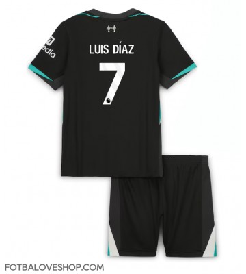 Liverpool Luis Diaz #7 Dětské Venkovní Dres 2024-25 Krátký Rukáv (+ trenýrky)