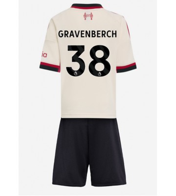 Liverpool Ryan Gravenberch #38 Dětské Venkovní Dres 2025-26 Krátký Rukáv (+ trenýrky)
