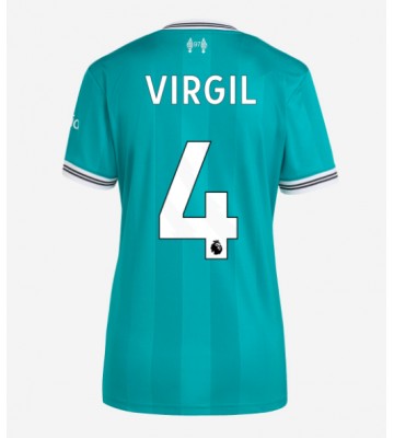 Liverpool Virgil van Dijk #4 Dámské Alternativní Dres 2025-26 Krátký Rukáv