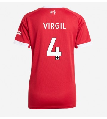 Liverpool Virgil van Dijk #4 Dámské Domácí Dres 2025-26 Krátký Rukáv