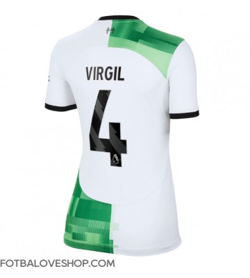Liverpool Virgil van Dijk #4 Dámské Venkovní Dres 2023-24 Krátký Rukáv
