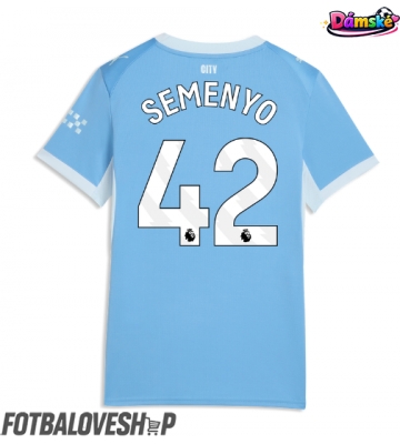 Manchester City Antoine Semenyo #42 Dámské Domácí Dres 2026-27 Krátký Rukáv