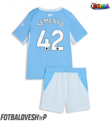 Manchester City Antoine Semenyo #42 Dětské Domácí Dres 2026-27 Krátký Rukáv (+ trenýrky)