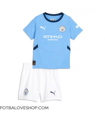 Manchester City Dětské Domácí Dres 2024-25 Krátký Rukáv (+ trenýrky)