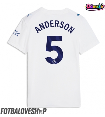 Manchester City Elliot Anderson #5 Dámské Alternativní Dres 2026-27 Krátký Rukáv