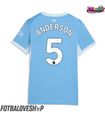 Manchester City Elliot Anderson #5 Dámské Domácí Dres 2026-27 Krátký Rukáv