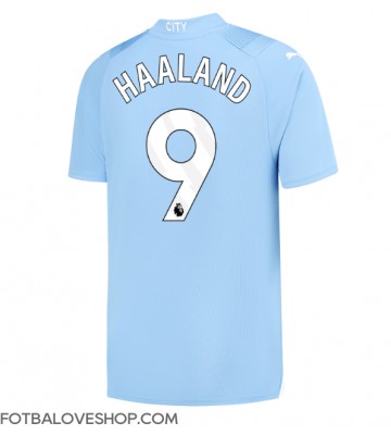 Manchester City Erling Haaland #9 Domácí Dres 2023-24 Krátký Rukáv