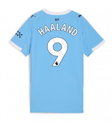 Manchester City Erling Haaland #9 Dámské Domácí Dres 2025-26 Krátký Rukáv