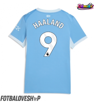 Manchester City Erling Haaland #9 Dámské Domácí Dres 2026-27 Krátký Rukáv