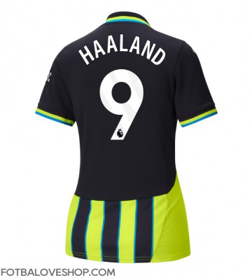 Manchester City Erling Haaland #9 Dámské Venkovní Dres 2024-25 Krátký Rukáv