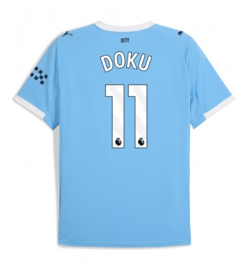 Manchester City Jeremy Doku #11 Domácí Dres 2025-26 Krátký Rukáv