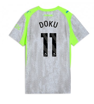 Manchester City Jeremy Doku #11 Dámské Alternativní Dres 2025-26 Krátký Rukáv Manchester City Jeremy Doku #11 Dámské Alternativní Dres 2025-26 Krátký Rukáv