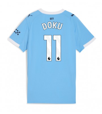 Manchester City Jeremy Doku #11 Dámské Domácí Dres 2025-26 Krátký Rukáv Manchester City Jeremy Doku #11 Dámské Domácí Dres 2025-26 Krátký Rukáv