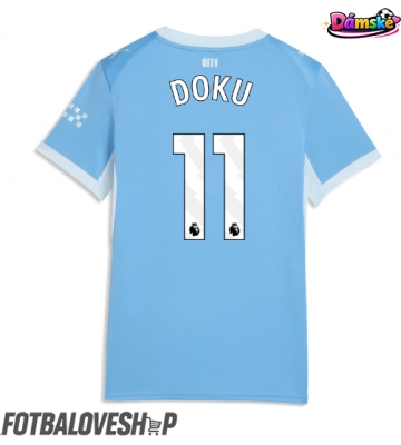Manchester City Jeremy Doku #11 Dámské Domácí Dres 2026-27 Krátký Rukáv