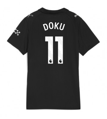 Manchester City Jeremy Doku #11 Dámské Venkovní Dres 2025-26 Krátký Rukáv Manchester City Jeremy Doku #11 Dámské Venkovní Dres 2025-26 Krátký Rukáv