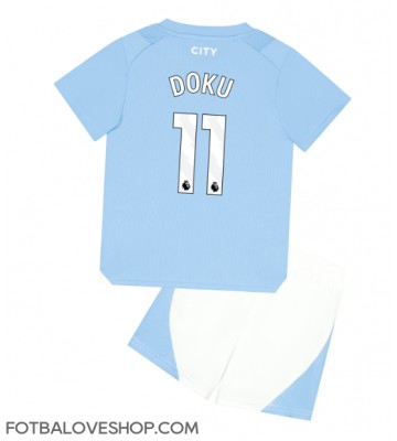 Manchester City Jeremy Doku #11 Dětské Domácí Dres 2023-24 Krátký Rukáv (+ trenýrky)