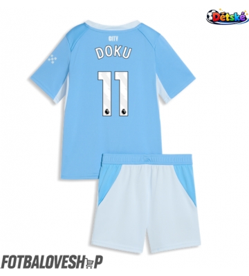 Manchester City Jeremy Doku #11 Dětské Domácí Dres 2026-27 Krátký Rukáv (+ trenýrky)