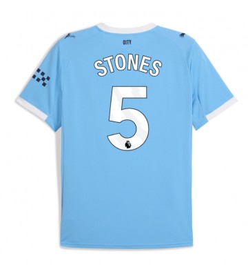 Manchester City John Stones #5 Domácí Dres 2025-26 Krátký Rukáv Manchester City John Stones #5 Domácí Dres 2025-26 Krátký Rukáv