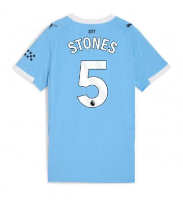 Manchester City John Stones #5 Dámské Domácí Dres 2025-26 Krátký Rukáv Manchester City John Stones #5 Dámské Domácí Dres 2025-26 Krátký Rukáv