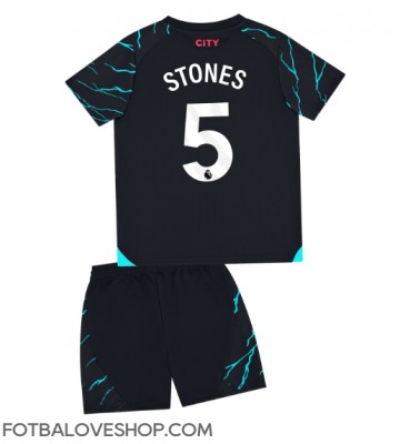 Manchester City John Stones #5 Dětské Alternativní Dres 2023-24 Krátký Rukáv (+ trenýrky)