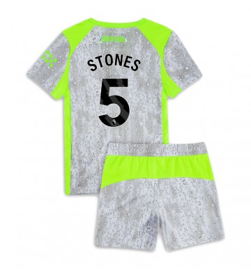Manchester City John Stones #5 Dětské Alternativní Dres 2025-26 Krátký Rukáv (+ trenýrky)