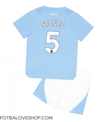 Manchester City John Stones #5 Dětské Domácí Dres 2023-24 Krátký Rukáv (+ trenýrky)