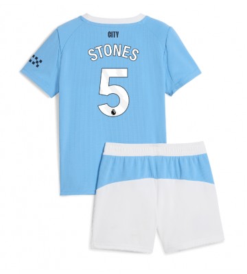 Manchester City John Stones #5 Dětské Domácí Dres 2025-26 Krátký Rukáv (+ trenýrky)