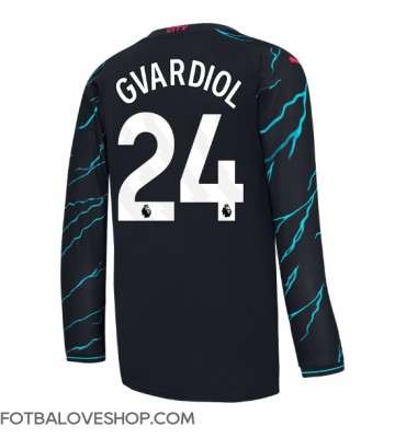 Manchester City Josko Gvardiol #24 Alternativní Dres 2023-24 Dlouhý Rukáv