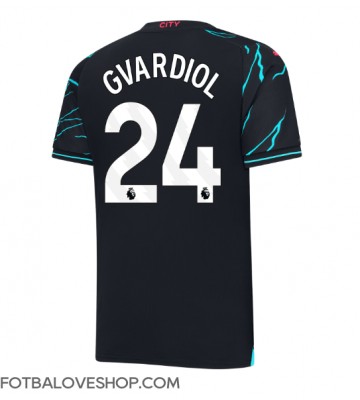 Manchester City Josko Gvardiol #24 Alternativní Dres 2023-24 Krátký Rukáv