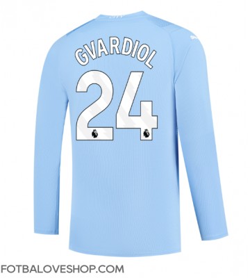 Manchester City Josko Gvardiol #24 Domácí Dres 2023-24 Dlouhý Rukáv