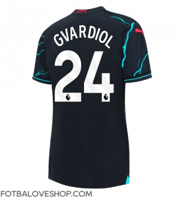Manchester City Josko Gvardiol #24 Dámské Alternativní Dres 2023-24 Krátký Rukáv