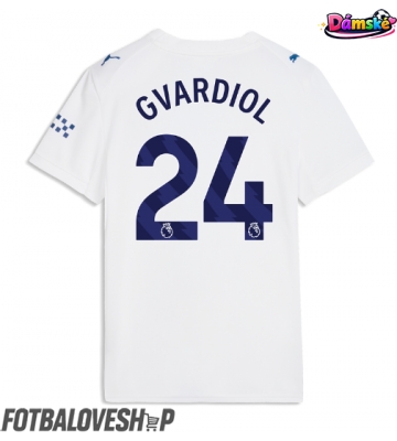 Manchester City Josko Gvardiol #24 Dámské Alternativní Dres 2026-27 Krátký Rukáv