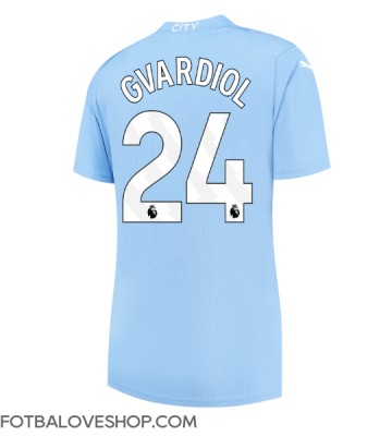 Manchester City Josko Gvardiol #24 Dámské Domácí Dres 2023-24 Krátký Rukáv