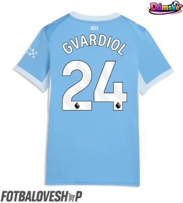 Manchester City Josko Gvardiol #24 Dámské Domácí Dres 2026-27 Krátký Rukáv